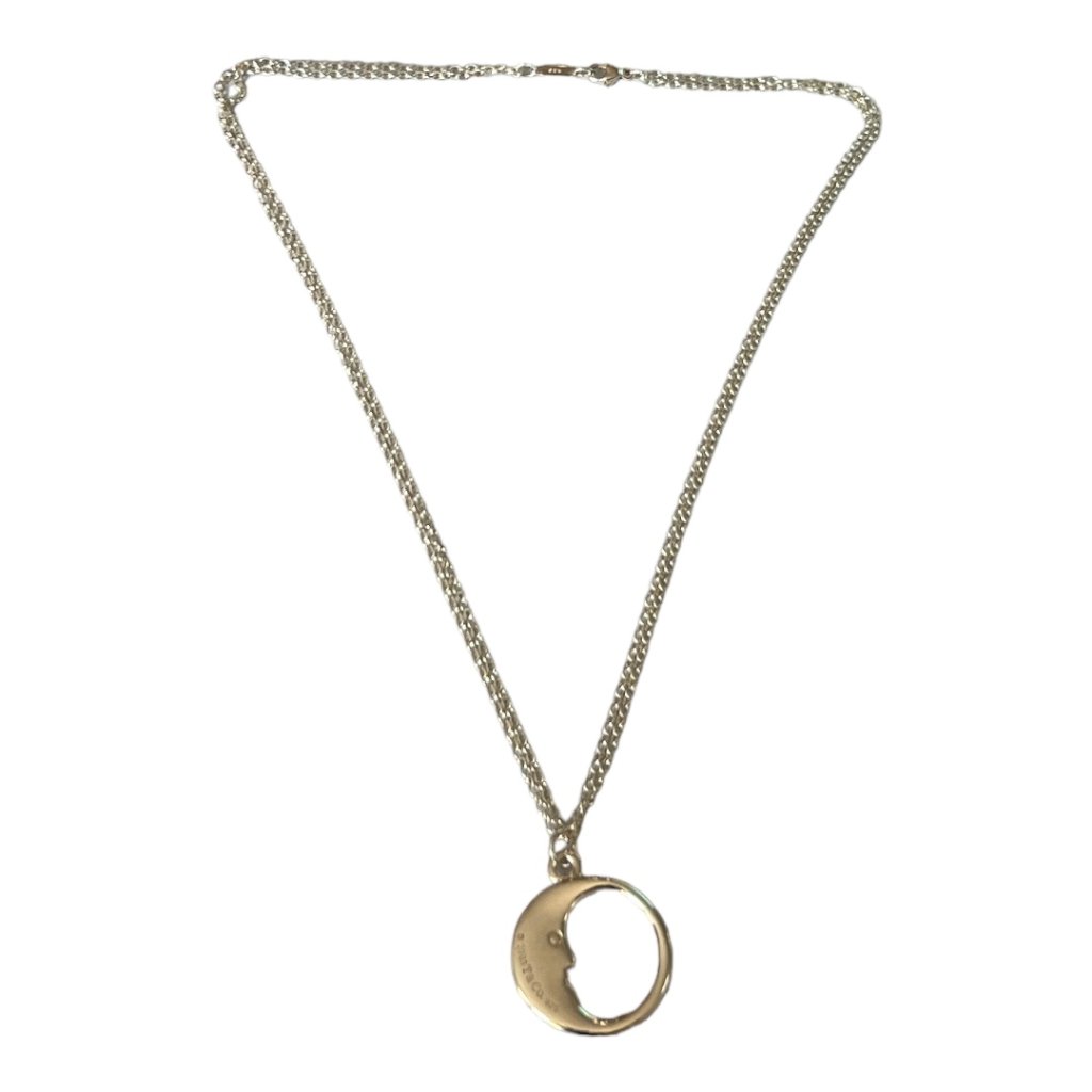 Tiffany & Co. Silver 925 Crescent Moon Pendant Necklace #1117